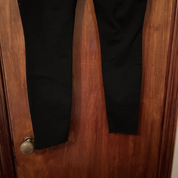 Mother Jeans Black Stunner Zip Ankle Step Fray Not Guilty Denim Womens Size 30 - Picture 8 of 15